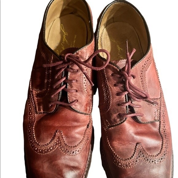 Frye Oxford Shoes Mens Sz 11.5 D James Wingtip Brown Distressed Leather 84625 - Picture 5 of 9